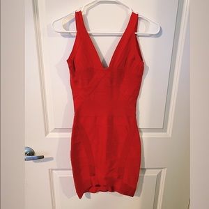 Red bandage dress